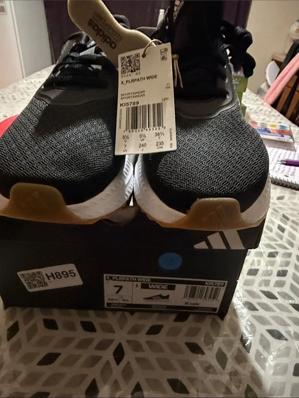 adidas kids Black and White Running Sneakers